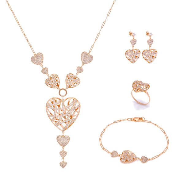 ALVESA Celestial Collection HEART OF GOLD Heart Of Loyalty Jewelry Set