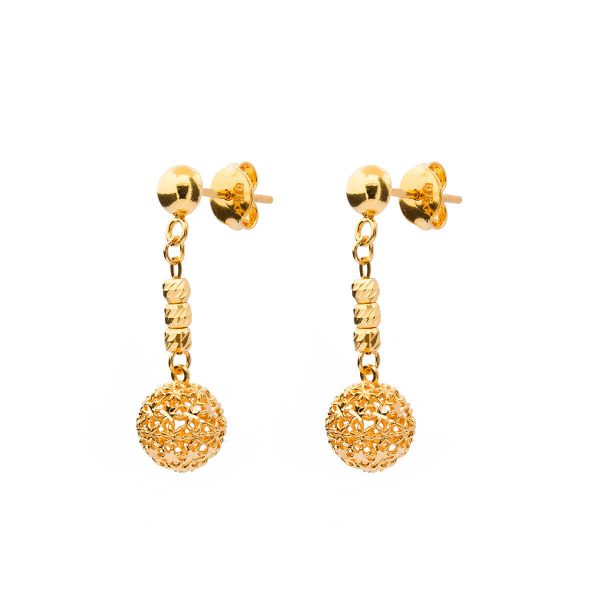 The Gold Souq QAILA 3D Dazzling Dawn Earrings