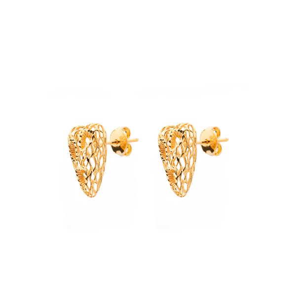 The Gold Souq QAILA 3D Dear My Heart Earrings