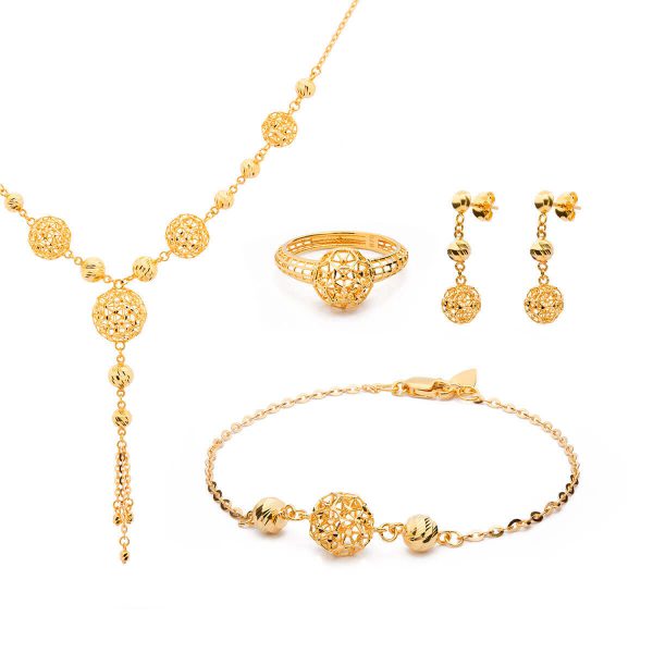 The Gold Souq QAILA 3D Manifold Signet Jewelry Set